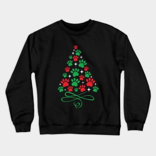 Paw Christmas Tree Crewneck Sweatshirt